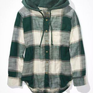 Green Hooded Flannel